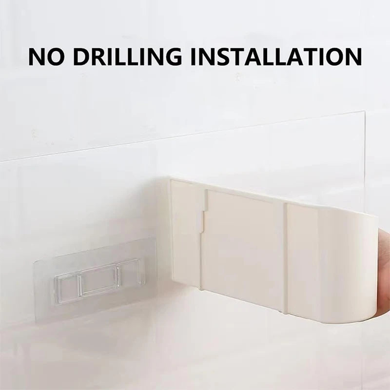 Kitchen Wall-mounted Adhesive Storage Rack Multifunctional Cabinet Door Storage Box Under Sink Drawer Shelf Bathroom Organizer