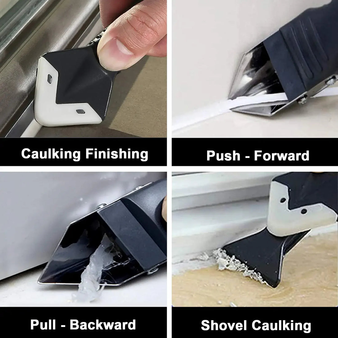 5in1 Silicone Scraper Angle Beauty Crack Trowel Squeegee Glue Remover Caulking Grout Scraper Kit Multifunctional Home Tool