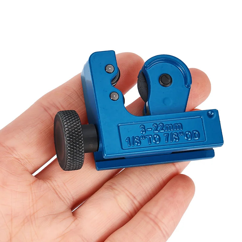 Mini Metal Pipe Cutter 3-22mm,Zinc Alloy Body & Bearing Steel Blade, Compact Tube Cutter for Copper Aluminum PVC in Tight Spaces