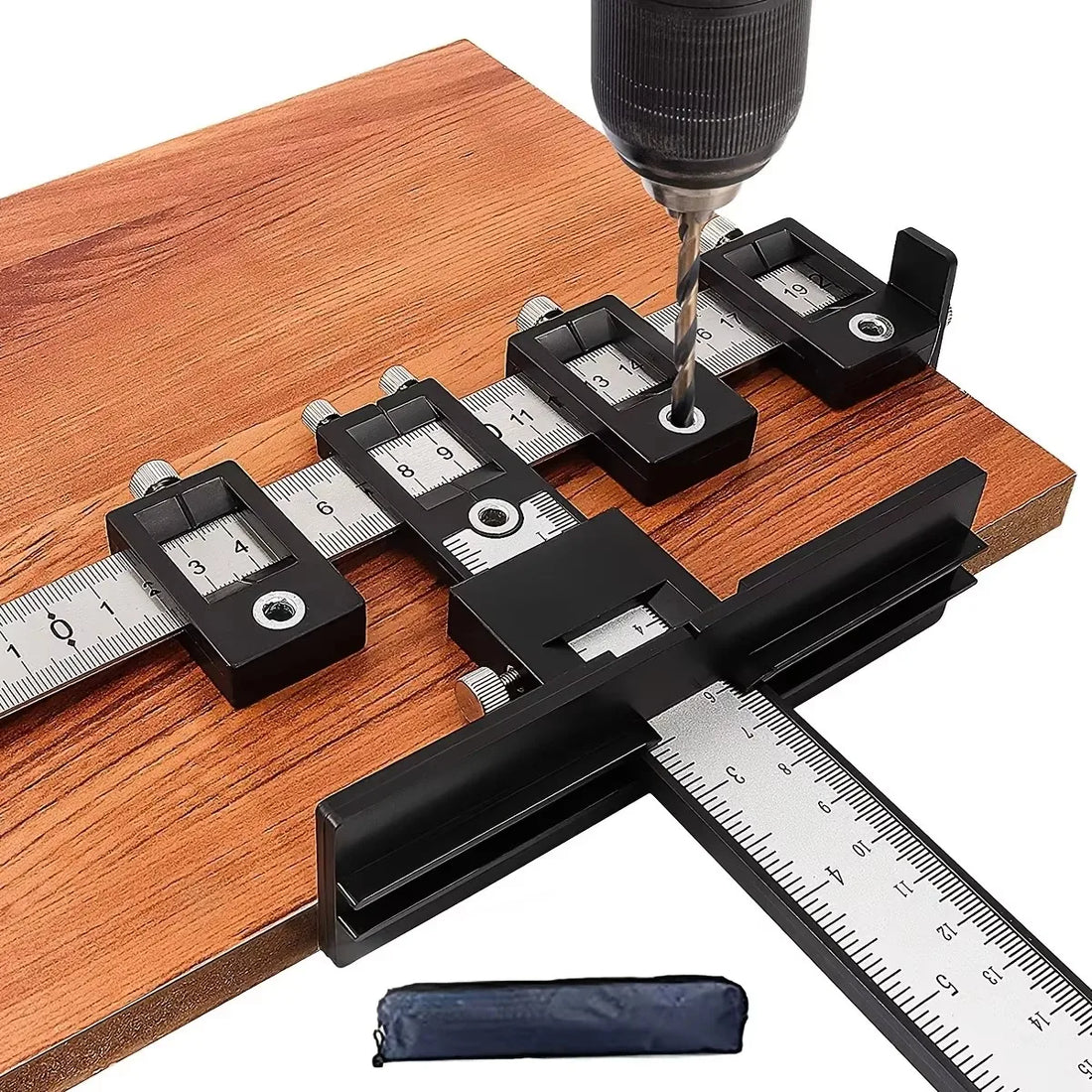 Location Drill Bit Drill Punch Locator Jig Drill Guide Cabinet Handle Knob Template Locator Hole Punch Tool for Woodworking