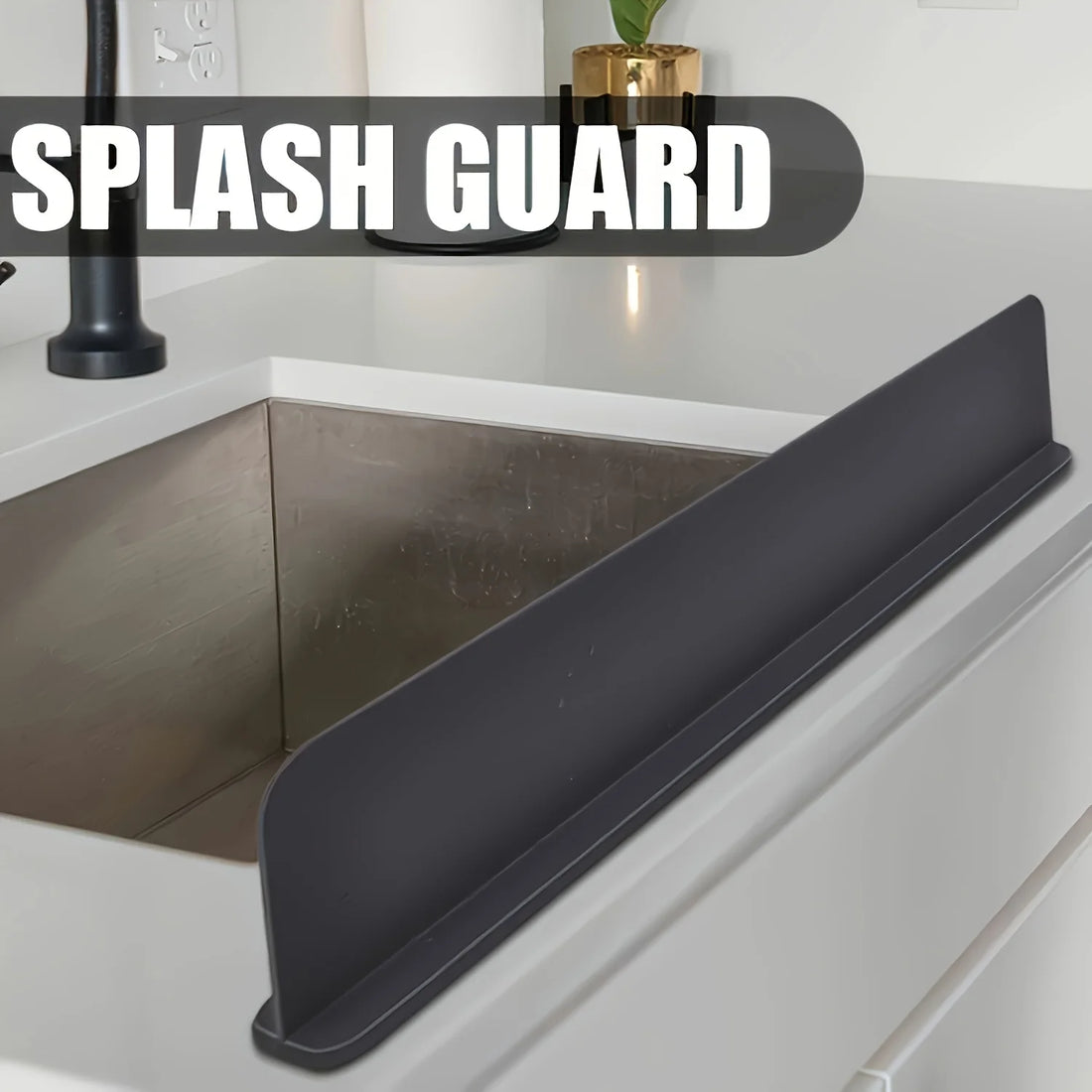 Water Barrier for Kitchen Silicone Sink Splash Guard with Suction Cups  Water Barrier for Kitchen Lab Dishwashing Basins