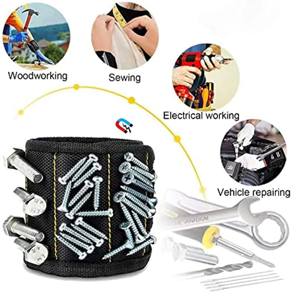 wrist tool holder belt with strong magnets cool gadget